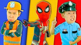 Policemen, Spiderman and Firemen Song    | Police Officer Song ‍️ | Lights Kids Song