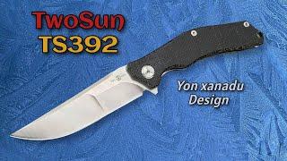 TwoSun TS392 Budget Flipper Blade:  Yon xanadu Design and a Large EDC Knife!