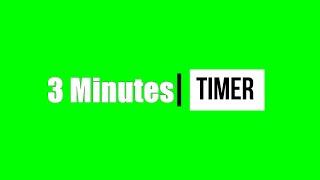 3 Minutes Countdown timer green screen