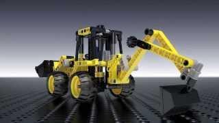 Lego Technic | 42004 | Mini Backhoe Loader | Lego 3D Review