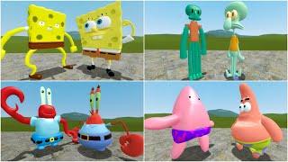 ORIGINAL vs 3D MEMES SPONGEBOB TEAM in Garry's Mod!