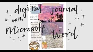 how to make digital journal with microsoft word // plan with me 3