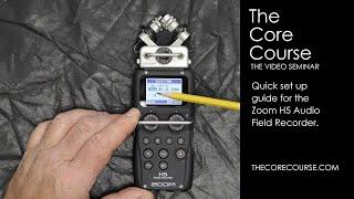 Quick setup tutorial for the Zoom H5 field recorder