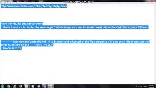 GTA 5 "STEAM INTERNAL CONTEXT INIT NOT FOUND" ERROR