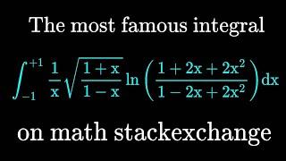 Solving the hardest integral on math stack exchange (cleo's monster integral)