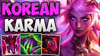 THIS IS HOW A KOREAN CHALLENGER SUPPORT PLAYS KARMA! | CHALLENGER KARMA SUPPORT GAMEPLAY | 14.4 S14
