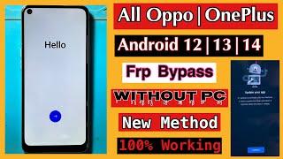 Oppo | OnePlus Frp Bypass Android 12,13 | Without Pc | Google Account Lock Unlock | 100% Working
