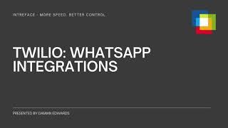 Twilio: WhatsApp Integration Demo