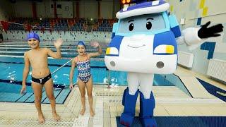Олимпиада 2021  Синхронное плавание  Спортивные Челленджи с Робокаром Поли