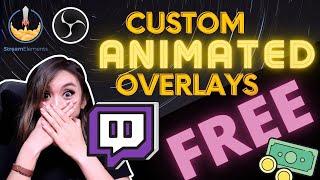 Make any TWITCH CUSTOM OVERLAY you want FREE  EASY Animated or Static with StreamElements 2021