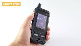 UNIWA F80S Android Zello Realptt 4G Walkie Talkie PoC Radio 200 km to 3000 mile Long Range