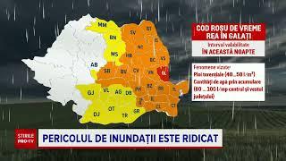 În unele orașe din România s-au produs inundații și au căzut copaci