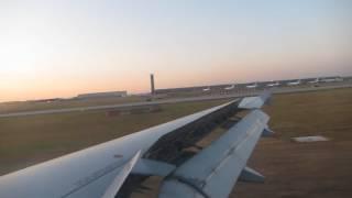 Air france sunset landing in paris