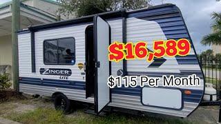Travel Trailer FOR SALE $16,589 or ONLY $115 a Month | CrossRoads RV Zinger Lite ZR18RB