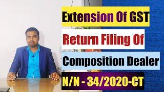 Extension Of GST Return Filing Of Composition Dealer | New GST Update 2020 |