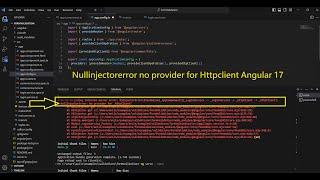 nullinjectorerror no provider for httpclient Angular 17 | How to fix this Error
