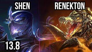 SHEN vs RENEKTON (TOP) | 3.4M mastery, 1300+ games, 3/1/6 | KR Master | 13.8