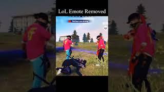 END of LoL Emote  LoL emote is rare now!  lol emote removed from free fire #shorts