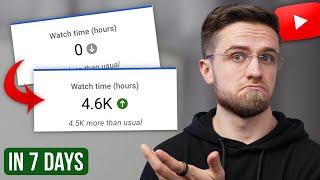 How to get 4000 Watch Hours on YouTube in 7 Days? (2023)