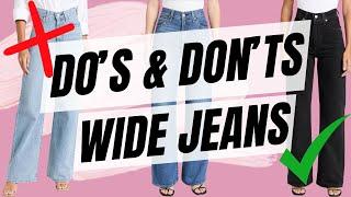 How to Style Wide Leg Jeans | Do's and Don'ts Wide Leg Jeans