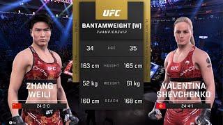 Zhang Weili vs Valentina Shevchenko UFC 5 AI Simulation Fight – Ultimate Showdown!