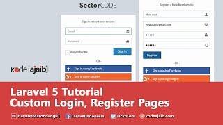 LARAVEL 5 Tutorial : Custom Login, Register & Password Reset Pages