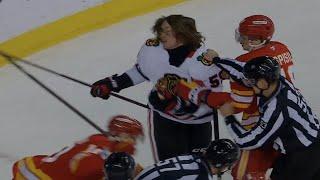 Tyler Bertuzzi One Handed Slash On Jonathan Huberdeau