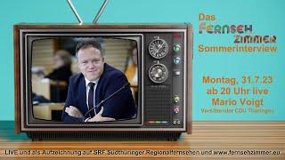 Fernsehzimmer Sommerinterview: Mario Voigt, CDU Thüringen