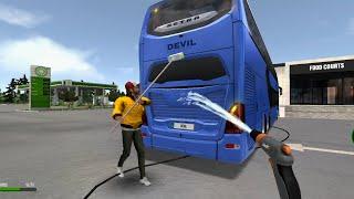 Bus Simulator : Ultimate | Bus washing  | SETRA | Zuuks | Mobile Gameplay | Drive with Devil 