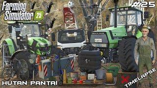 GETTING THE LOGS OF THE MOUNTAIN WITH THE YARDER | HUTAN PANTAI | Farming Simulator 25 | Episode 25