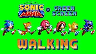 Sonic Mania Green Screen Part #1 - Walking (Sonic, Tails, Knuckles, Mighty, Ray, and Metal Sonic)