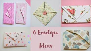 6 Easy Paper Envelopes for Friendship Day | Folding Letter into Envelopes | Gift Envelope  #envelope