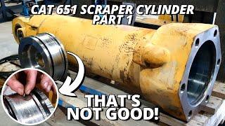 Repair DAMAGED Hydraulic Cylinder for CAT 651 Scraper | Part 1