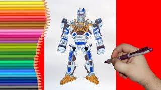 How to draw robot Camelot, Real Steel, Как нарисовать робота Камелот, Живая Сталь