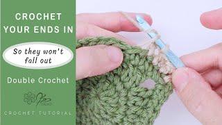 Crochet Your Ends In As You Go | Double Crochet Stitch | Crochet Like a Pro!