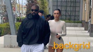 Bianca Censori arrives at Cheesecake Factory with husband Kanye West in Oxnard, CA