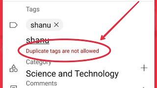 How To Fix YT Studio Duplicate tags are not allowed in YouTube video