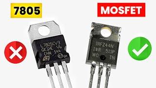 Make your own 7805 Voltage Regulator from MOSFET or Transistor | How to make 12v to 5v | Episode 19