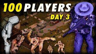 The Last Of Us in Project Zomboid | 100 Players Civilization - Day 3