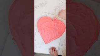 Easy Heart Cake ️ Here’s a simple way to make a Valentine’s cake 🩷