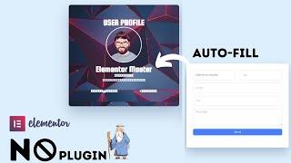 Interactive User Profile Card (Auto-Fill) With Elementor | No Plugin | Elementor Tutorials