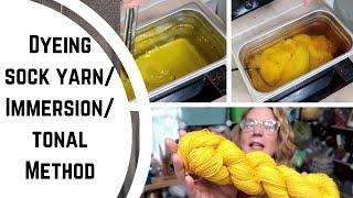 Dyeing Tonal Sock Yarn Tutorial/Full Talk Through Video Using Immersion Technique/Acid Dyes/Dyeing