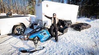 Ice Fishing Snowmobile Setup