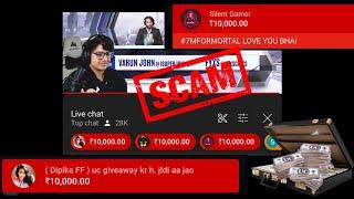 UC Giveaway Scam on Mortal Stream | Cheap UC Scammers