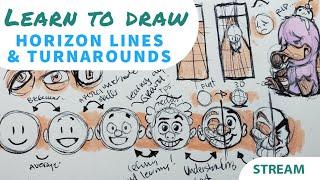 Learn to Draw horizon lines and basic  turnarounds