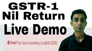 GSTR-1 Nil Return ERROR & Filing Live Demo || How to file GSTR-1 Nil Return BY CA GOURAV  GROVER