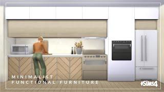 Minimalist Functional Furniture | No CC or Mods | Sims 4 Tutorial