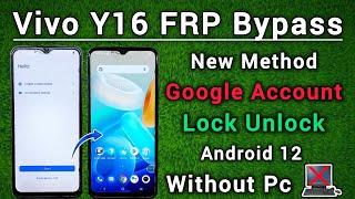 Vivo Y16 FRP Bypass || Android 12 || New Method || Google Account Lock Unlock || Without Pc || 2024.