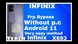 INFINIX note 10  frp bypass without p.c android 11 infinix x693 very easy method update