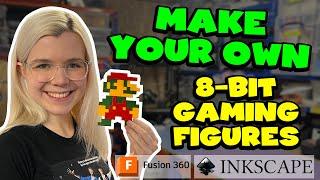 Design & 3D-Print Your Own 8-bit Gaming Figures | Using Inkscape and Fusion 360